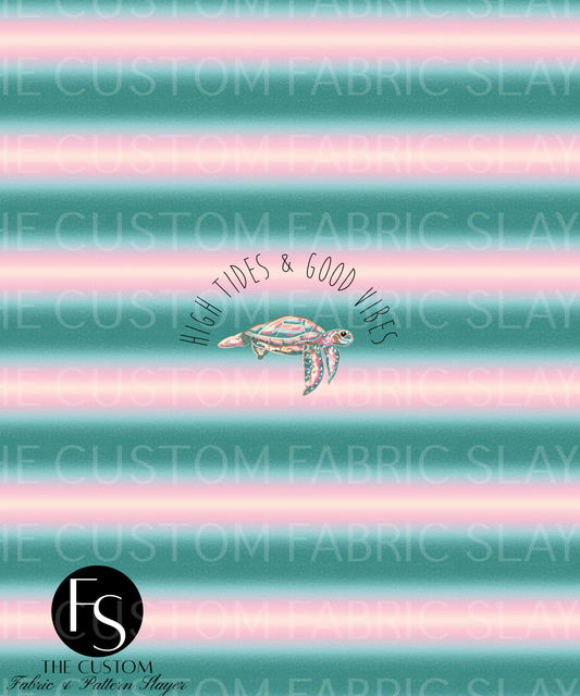 Ombre Floral Turtle A - LYSSDOODLES Panel