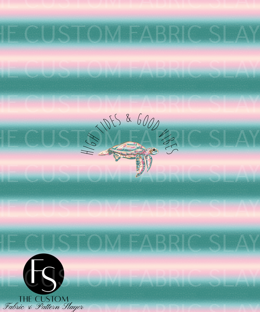 Ombre Floral Turtle D - LYSSDOODLES Panel