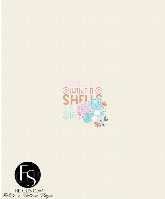 Floral Shells D - LYSSDOODLES Panel