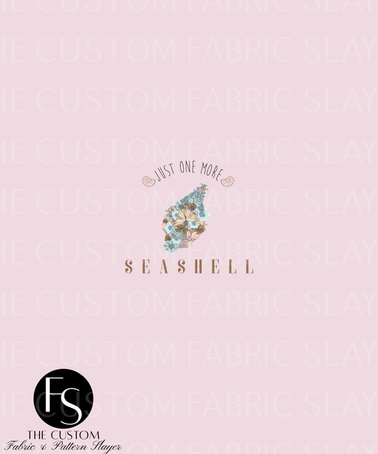 Pink Floral Conch shell B - LYSSDOODLES Panel