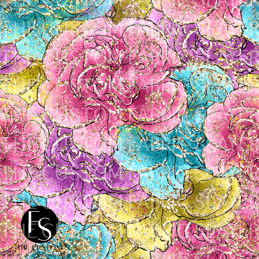 Glitter Spring Florals
