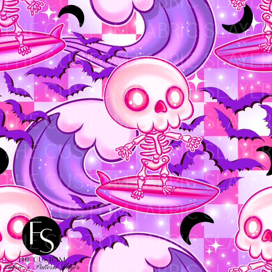 Bright Surfing Skeleton - THEILLUMINATEDINK