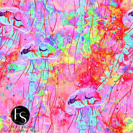 Pink Neon Jellyfish - 2024