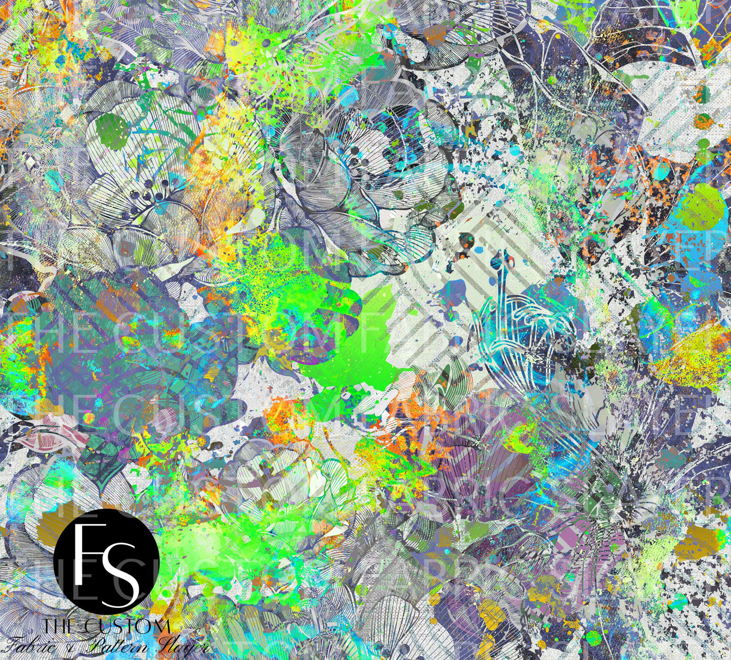 Monochrome Bright Flowers - 2024
