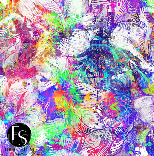 Neon Splatter Floral - 2024
