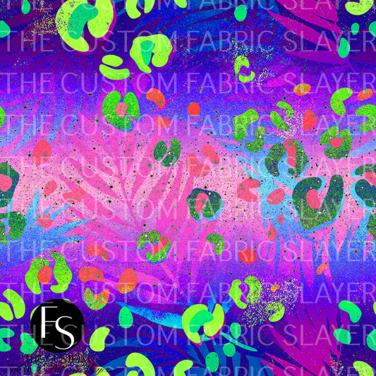 Tropical purple neon leopard - 2024