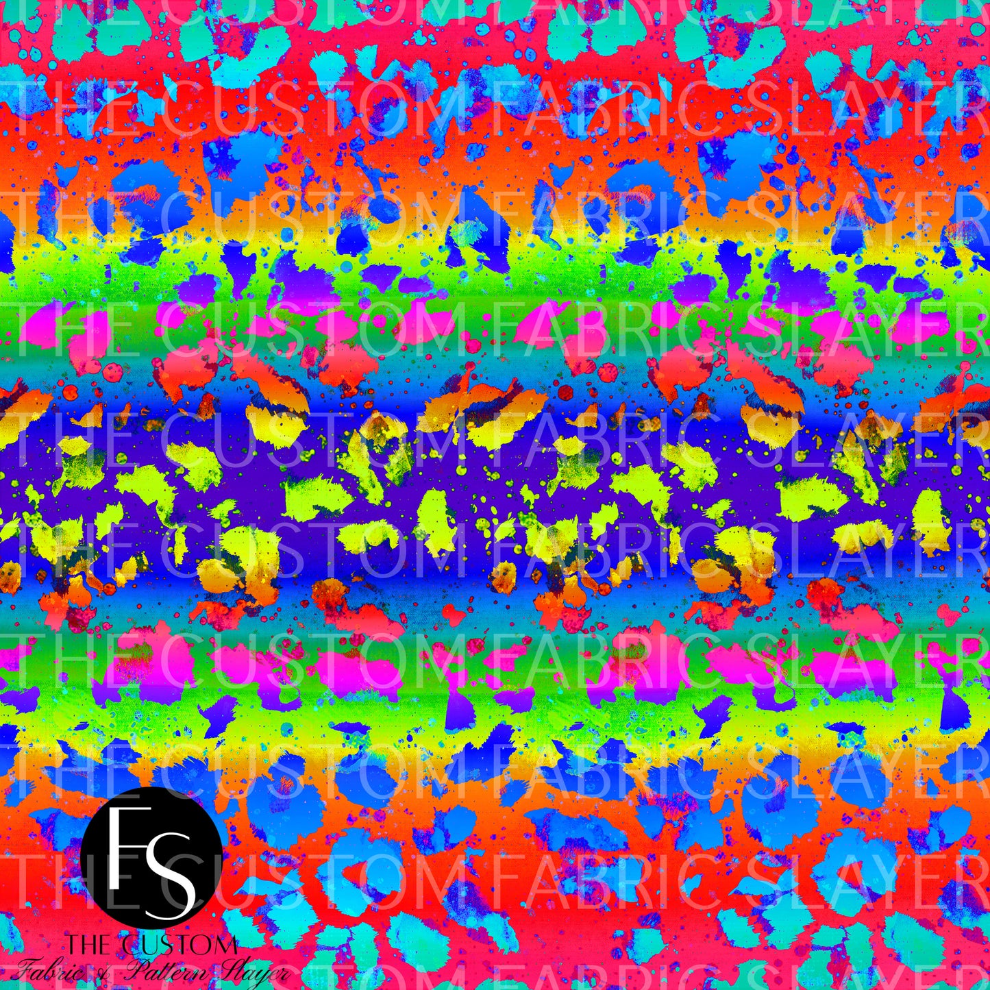 Rainbow Neon Glitter Leopard - 2024