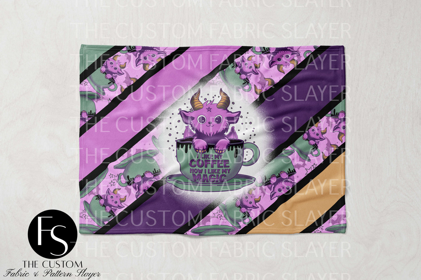 The Custom Fabric Slayer Blankets - Magic Coffee A - SPOOKYSQUAD