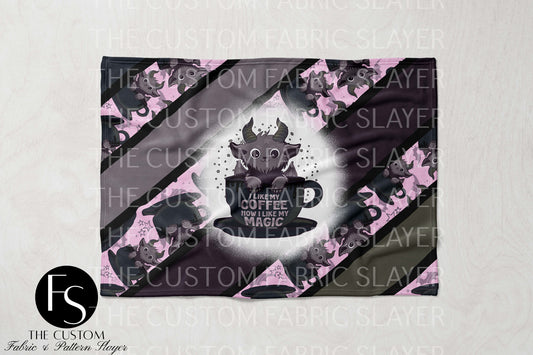 Dark Coffee B - SPOOKYSQUADDIGITALS - Double Sided Print Blanket