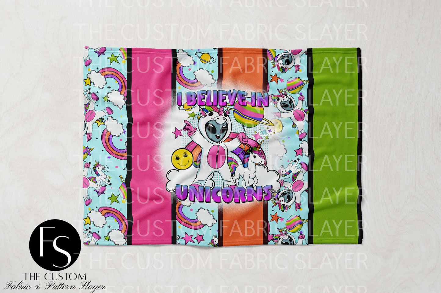 I Believe in unicorns - SPOOKYSQUADDIGITALS - Double Sided Print Blanket