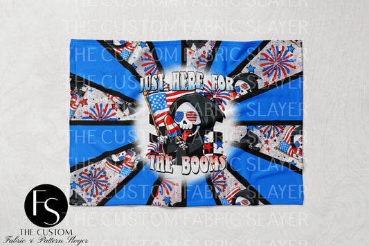 The Custom Fabric Slayer Blankets -Blue Just here for the booms - SPOOKYSQUAD