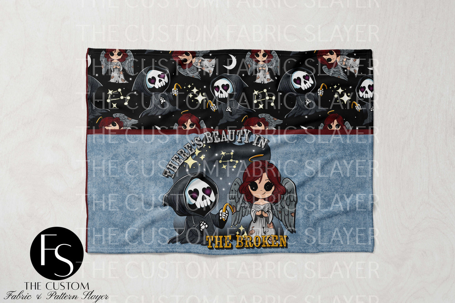 Fallen Angels - SPOOKYSQUADDIGITALS - Double Sided Print Blanket