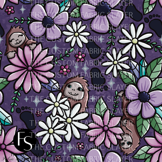 Floral Bigfoot C - PERIWINKLE&ONYX