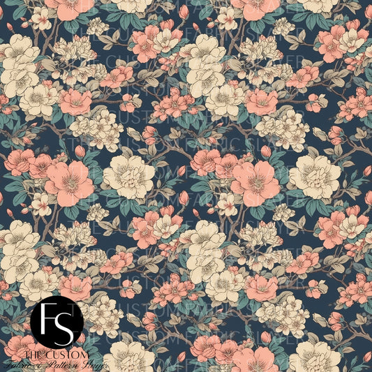 Navy Tree Blossoms - 2024