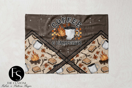 Coffee and Campfires - CERRASSHOP - Double Sided Print Blanket