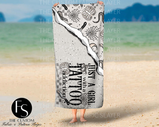 Tattoo Addiction - CERRASSHOP - FINISHED BEACH TOWEL