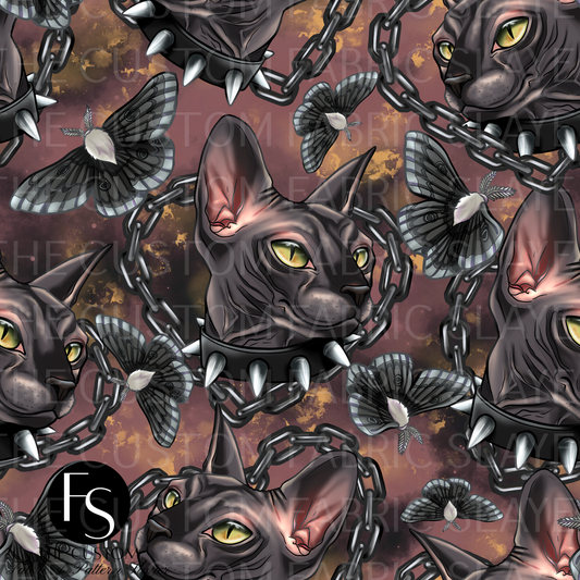 Gothic sphinx Cat - PAWSITIVEPAINTS