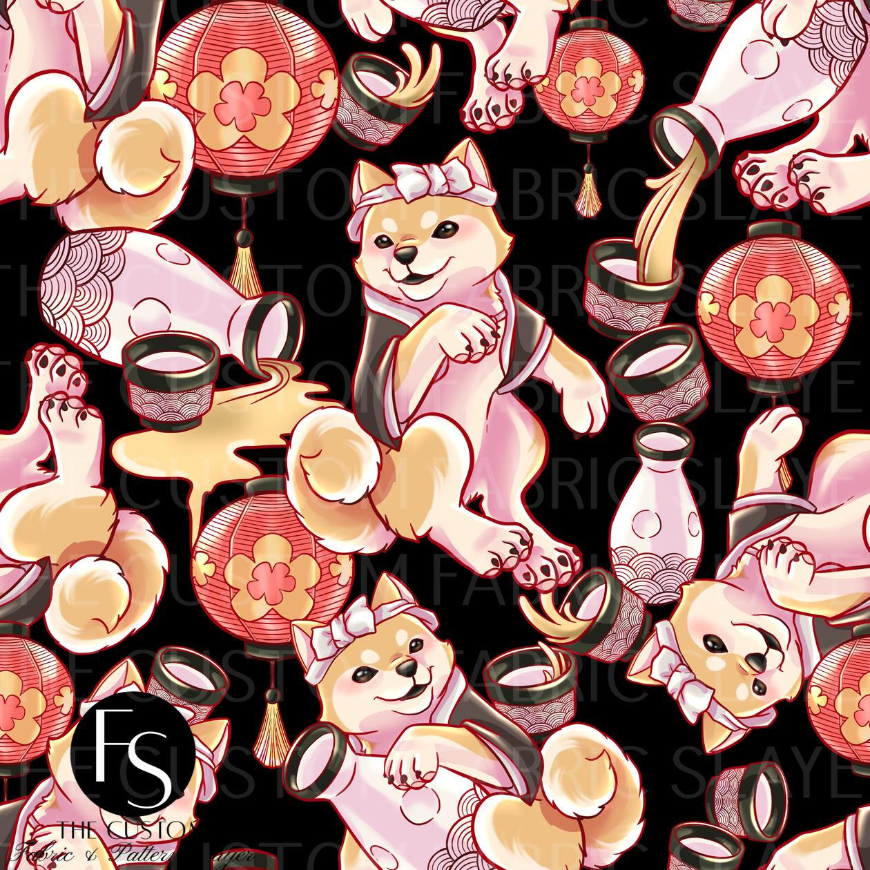 Sake Dog - PAWSITIVEPAINTS