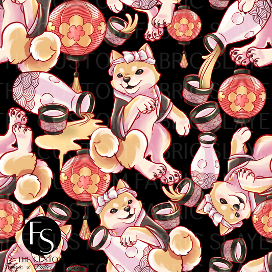 Sake Dog - PAWSITIVEPAINTS