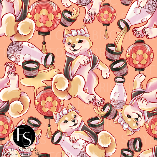 Alternate Tangerine Sake Dog - PAWSITIVEPAINTS