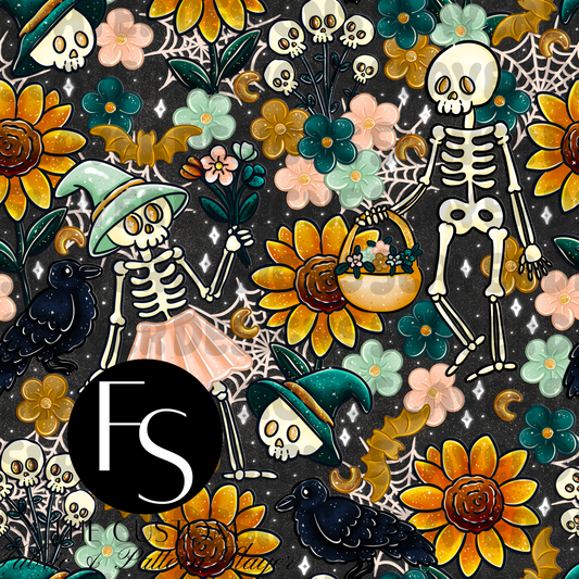 Spooky Gardening Skeletons - LYSSDOODLES