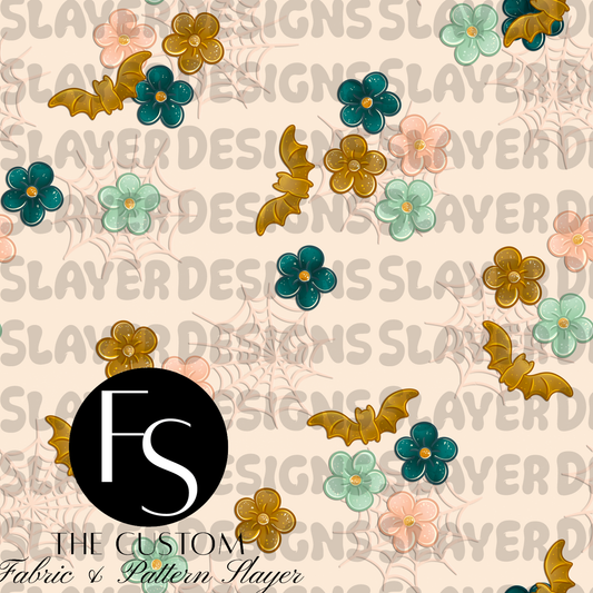 Spooky Gardening Skeletons Coordinate D - LYSSDOODLES