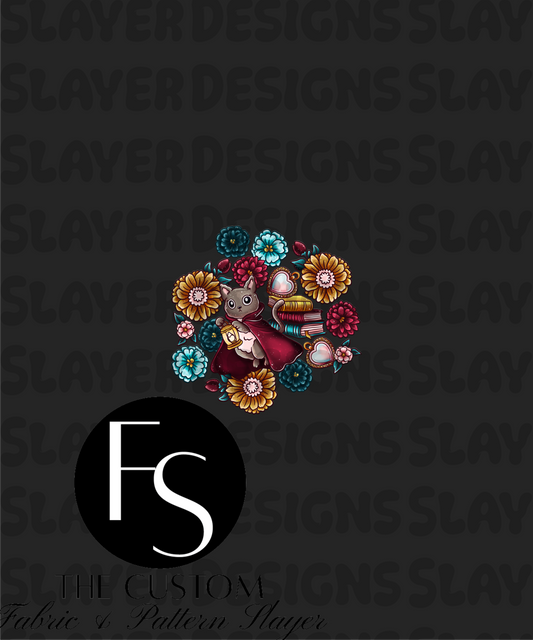 Cloak Book Kitties A - LYSSDOODLES Panel