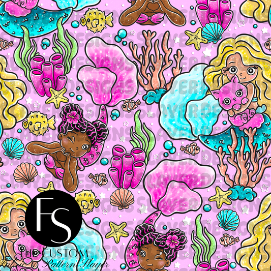 Mermaid Reef B - LYSSDOODLES