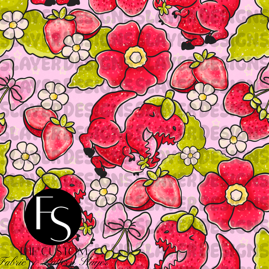 Strawberry Dinosaurs C - LYSSDOODLES