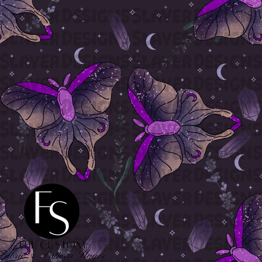 Lavender and Crystal Moth B - FABRICSLAYER
