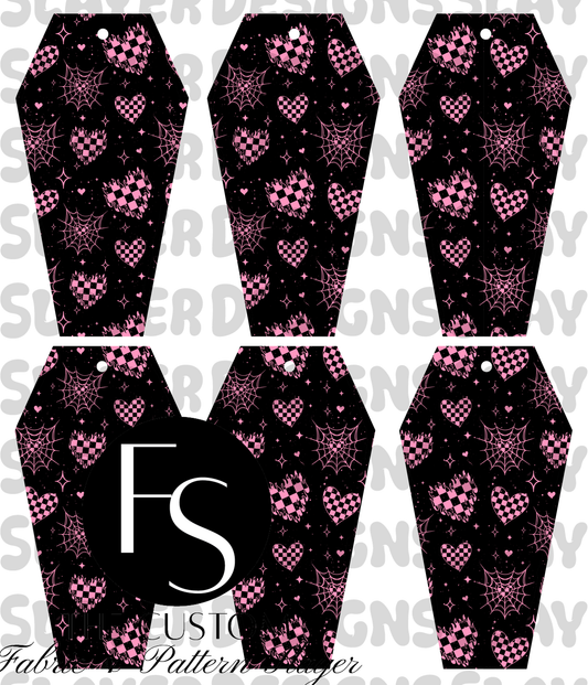 COFFINMARK08 - Cut and Sew Bookmarks FABRICSLAYER - Preorder