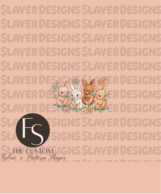 Bloom Bunnies A - LYSSDOODLES Panel