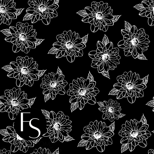 Monochrome Florals - FABRICSLAYER