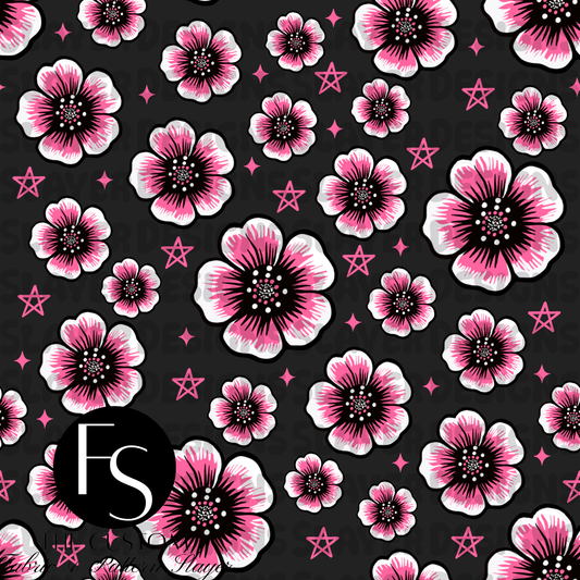 Tropical Gothic Fox Florals - FABRICSLAYER