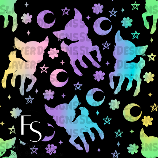 Spring Gothic Deer Silhouette - FABRICSLAYER