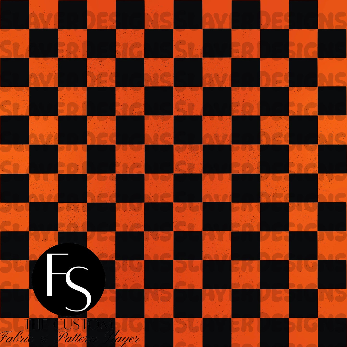 Halloween Florals Checkers -  FABRICSLAYER