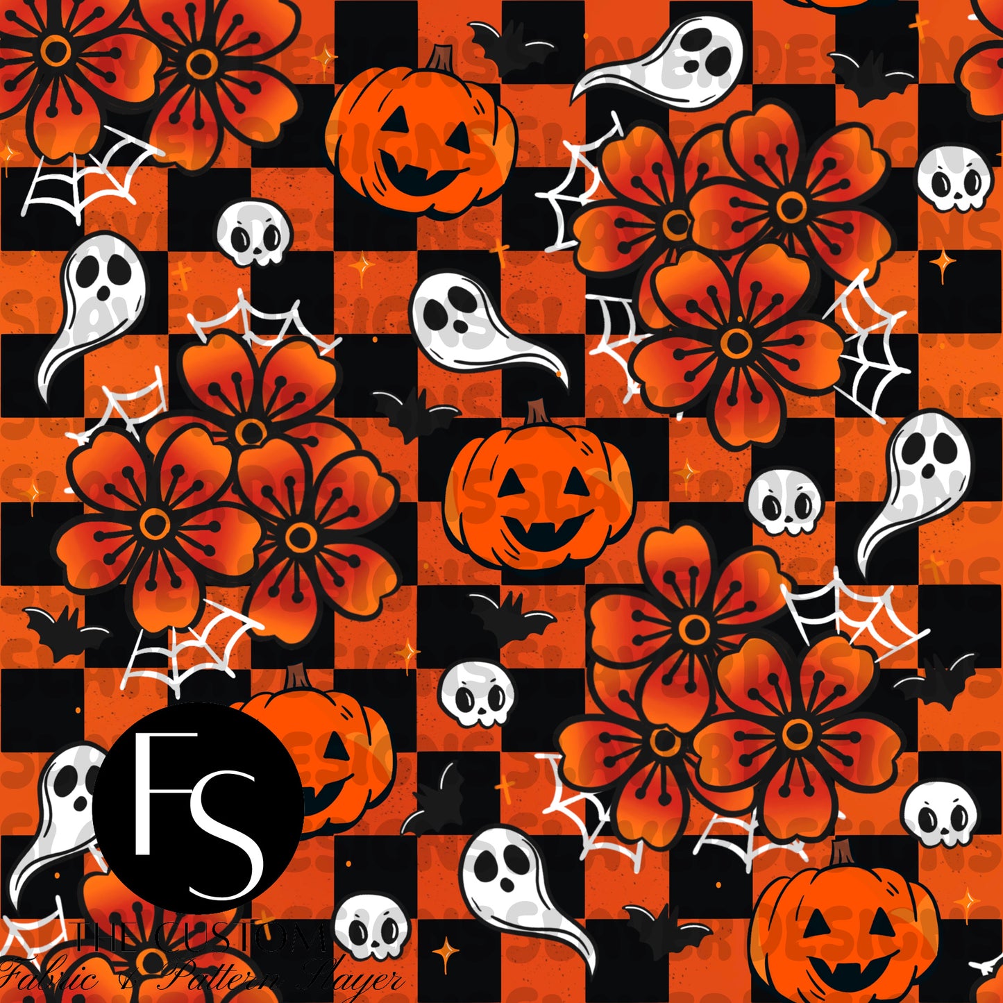 Halloween Florals D -  FABRICSLAYER