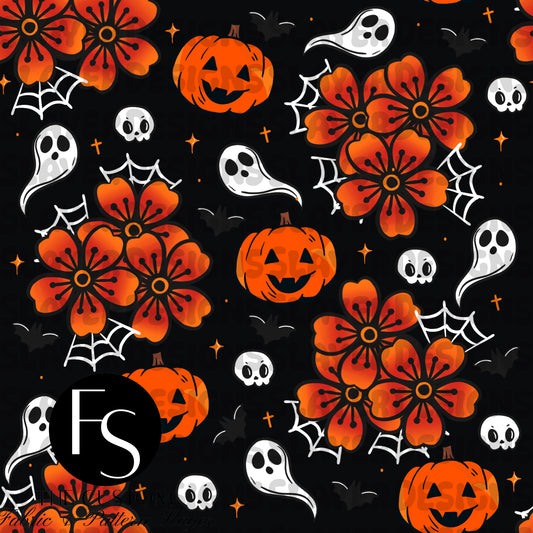 Halloween Florals B -  FABRICSLAYER
