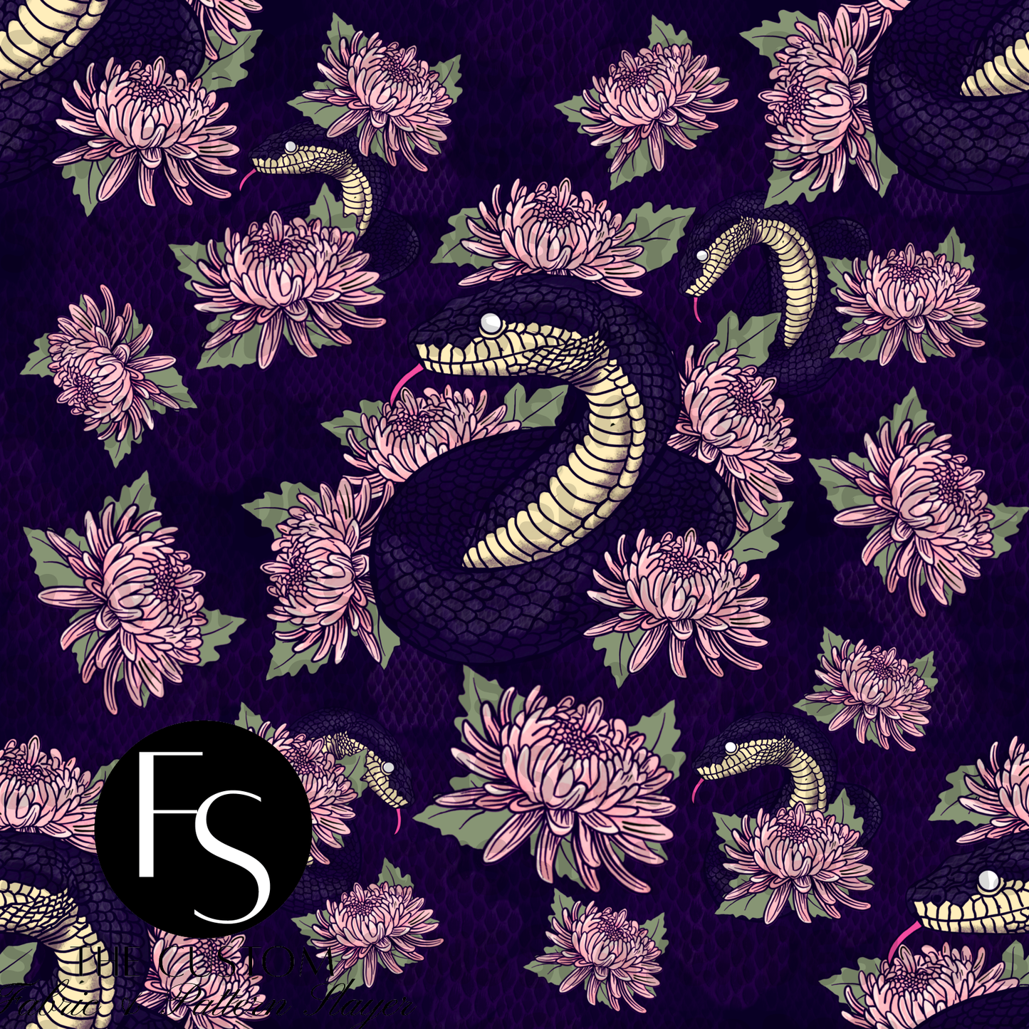 Floral Snakes -  FABRICSLAYER