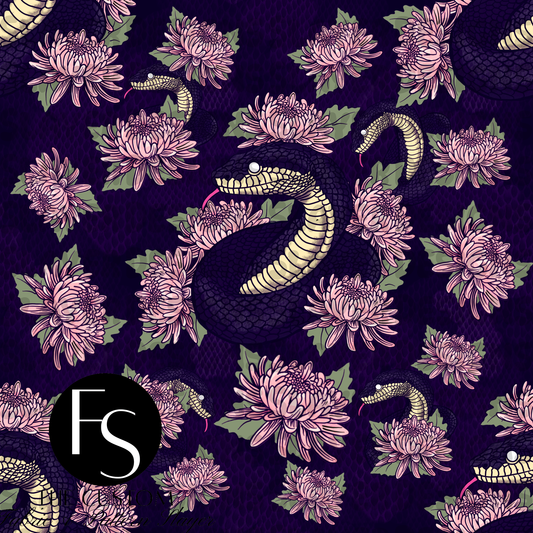 Floral Snakes -  FABRICSLAYER