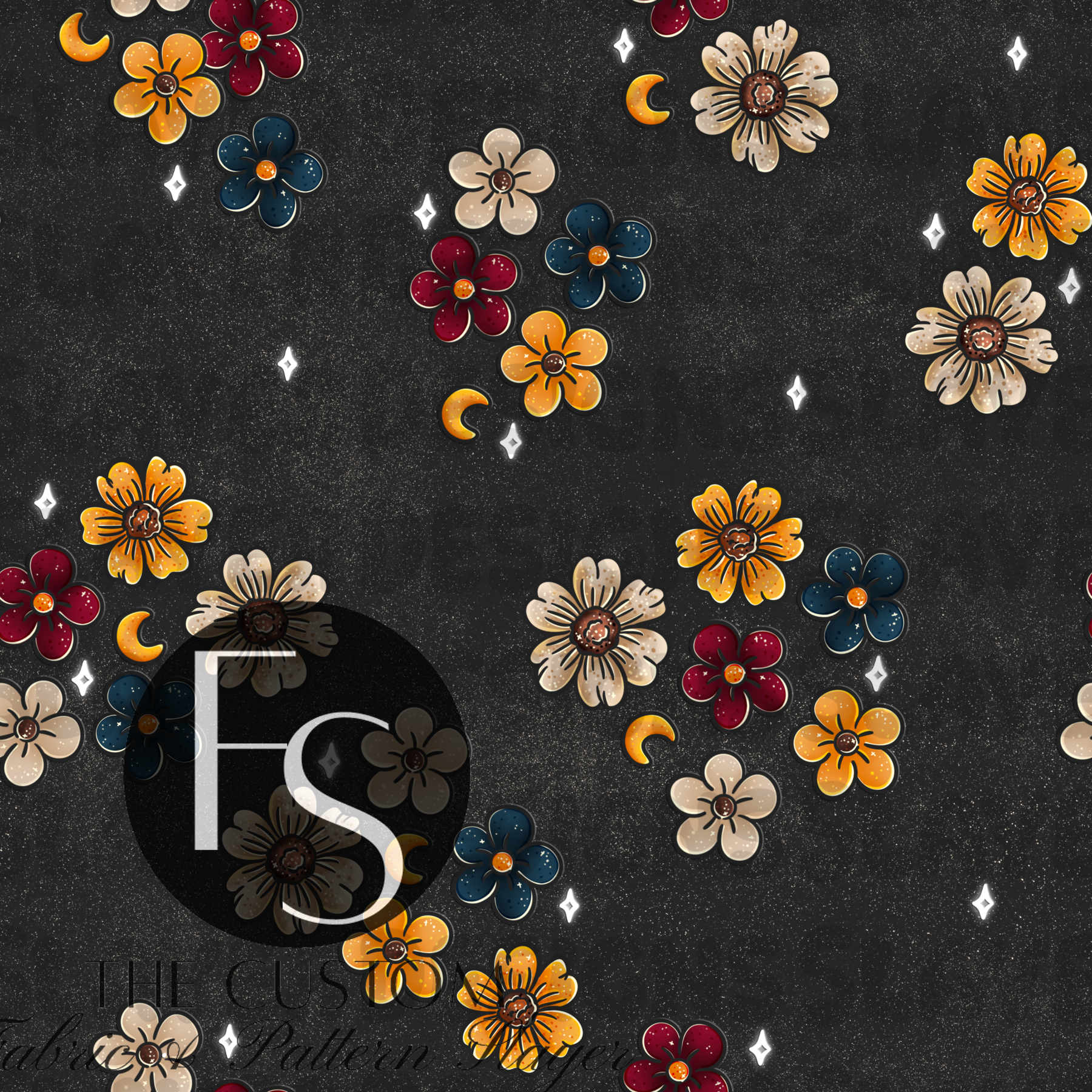 Vampires Garden Coordinate C-2 - LYSSDOODLES – The Custom Fabric Slayer