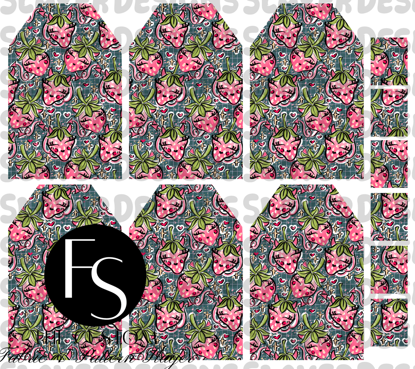 TEABAGMARK018 - Cut and Sew Bookmarks FABRICSLAYER - Preorder