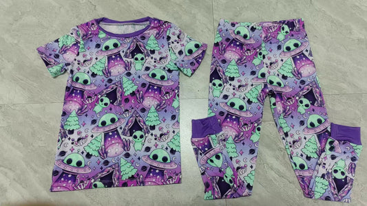 Crystal Aliens - Bamboo Kids Two Piece Set - RETAIL