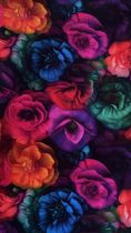 Cotton Spandex - Neon Flowers -  Regular Scale - RETAIL