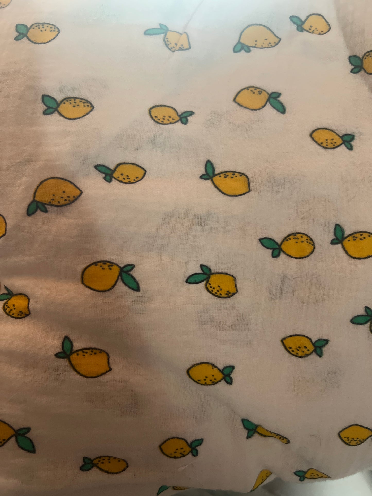 Cotton Gauze Muslin - lemons - 6x6 - RETAILe