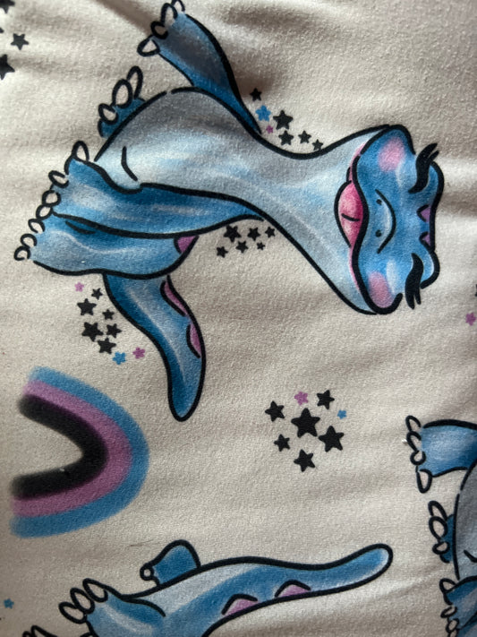 Double Brushed Polyester -  rainbow friend - 6x6 Scale - RETAIL