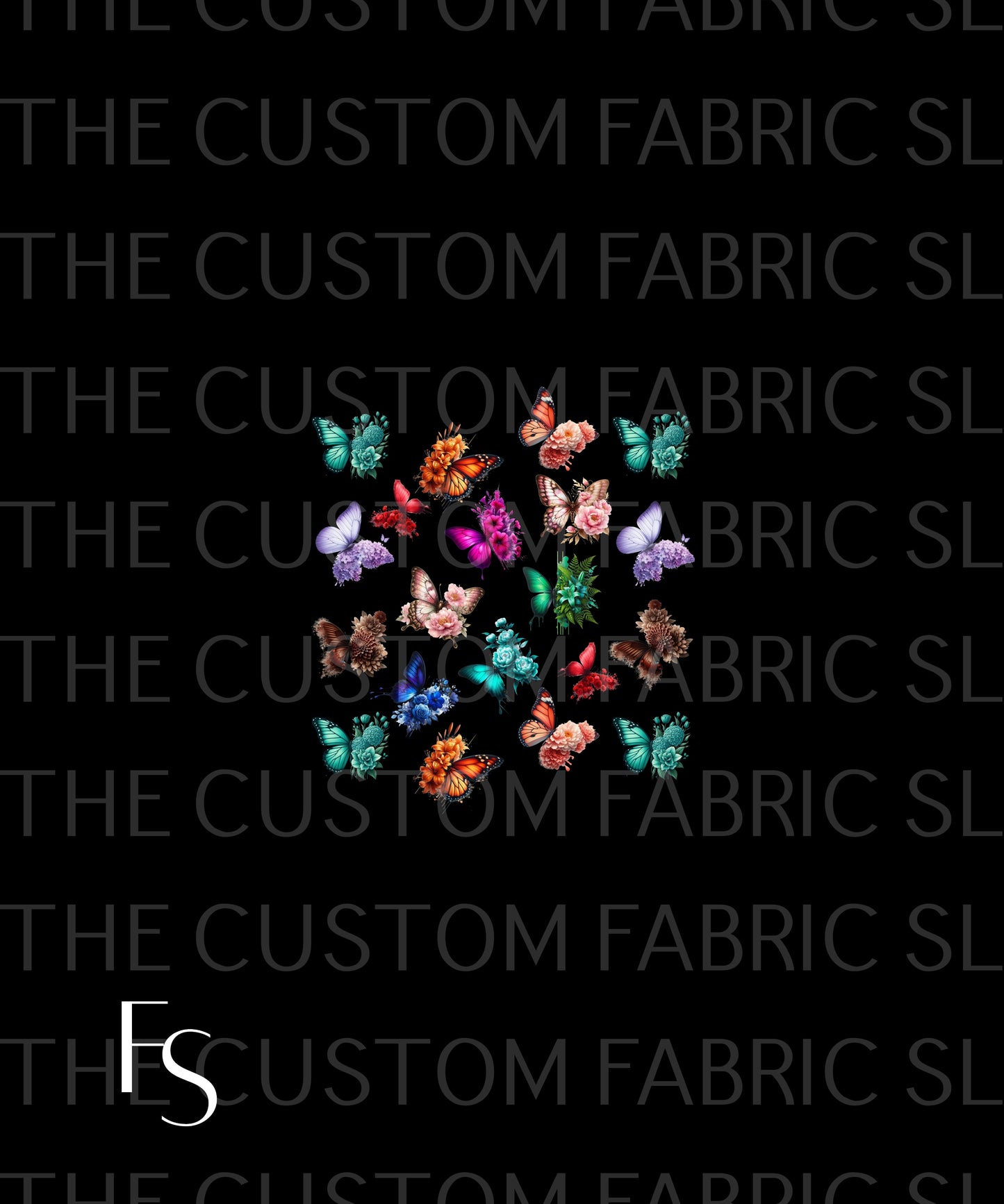 Floral Butterflies - FABRICSLAYER Panel