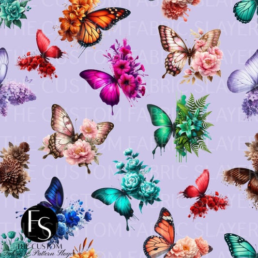 Floral Butterflies - FABRICSLAYER