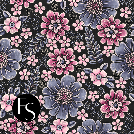 Floral Ravens Coordinate D-1  - LYSSDOODLES