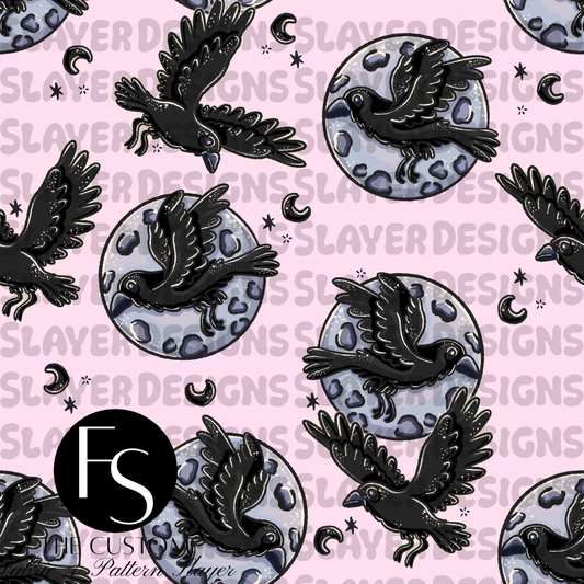 Floral Ravens Coordinate A-3 - LYSSDOODLES